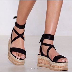 Brand New Cork Platform Sandals ✨